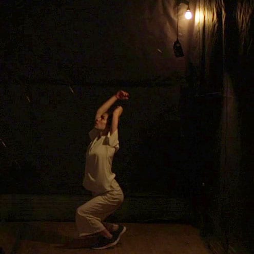 Screenshot of Francesca Frewer performing